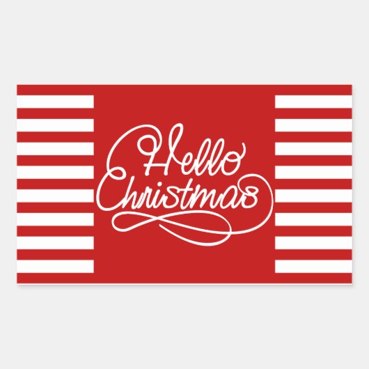 Rectangulaire Sticker de Noël (Devant)