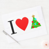 Rectangulaire Sticker de Noël du coeur (Enveloppe)