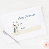 Rectangulaire Sticker de Noël Snowman (Enveloppe)