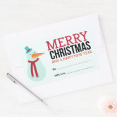 Rectangulaire Sticker de Noël Snowman (Enveloppe)