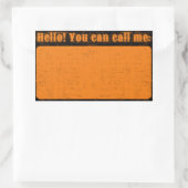 Rectangulaire Sticker de nom d'Halloween désorganisé (Sac)