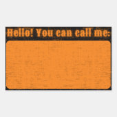 Rectangulaire Sticker de nom d'Halloween désorganisé (Devant)