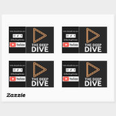 Rectangulaire Sticker de pare-chocs Deep Dive Podcast (Feuille)