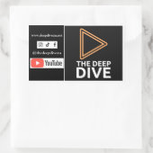 Rectangulaire Sticker de pare-chocs Deep Dive Podcast (Sac)