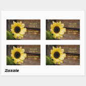 Rectangulaire sticker de plaque de tournesol (Feuille)
