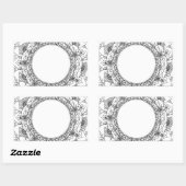 Rectangulaire Sticker de Pleine lune Mandala Rectangle (Feuille)
