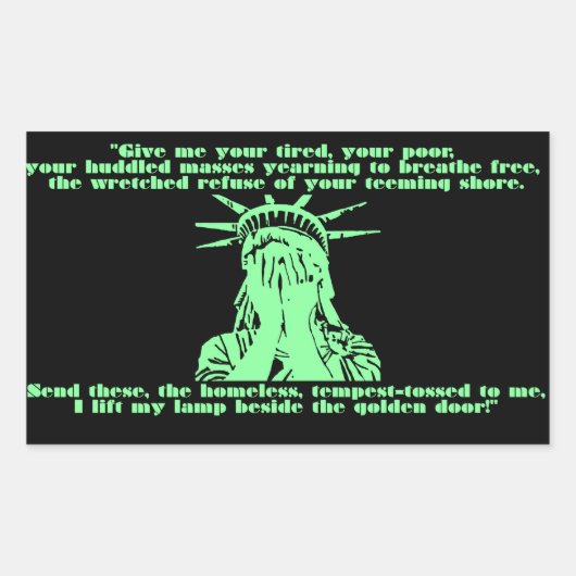 Rectangulaire Sticker de Pleure Liberty (Devant)