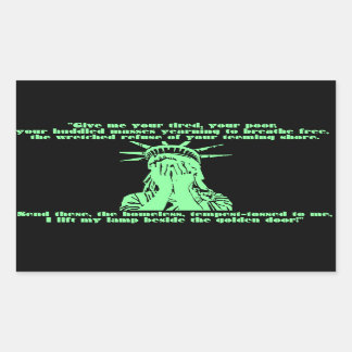 Rectangulaire Sticker de Pleure Liberty