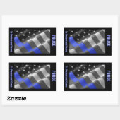 Rectangulaire Sticker de police (Feuille)