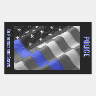 Rectangulaire Sticker de police