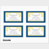 Rectangulaire Sticker de préférence de mariage floral (Feuille)