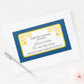 Rectangulaire Sticker de préférence de mariage floral (Enveloppe)