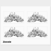 Rectangulaire Sticker de projet augmenté (Feuille)