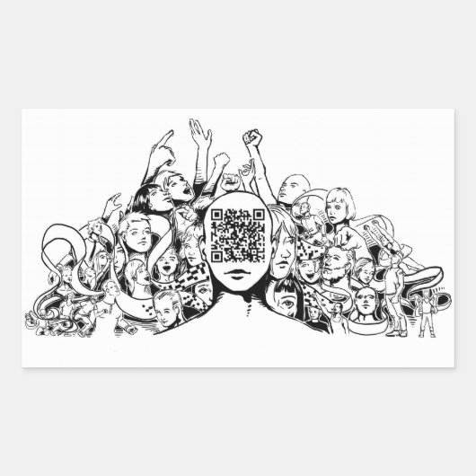 Rectangulaire Sticker de projet augmenté (Devant)