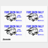 Rectangulaire Sticker de promotion de camion alimentaire (Feuille)