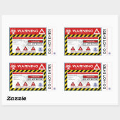 Rectangulaire Sticker de quarantaine Zombie (Feuille)