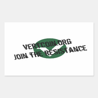 Rectangulaire Sticker de résistance Vertcoin