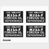 Rectangulaire Sticker de sabotage : Dépendance pétrolière étrang (Feuille)