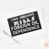 Rectangulaire Sticker de sabotage : Dépendance pétrolière étrang (Enveloppe)