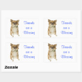 Rectangulaire Sticker de salutation des amis Long Haired Chihuah (Feuille)
