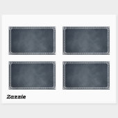 Rectangulaire Sticker de tableau noir blanc vintage (Feuille)