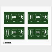 Rectangulaire Sticker de tennis du sommeil (Feuille)