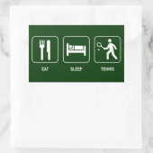 Rectangulaire Sticker de tennis du sommeil (Sac)