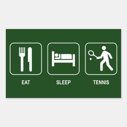 Rectangulaire Sticker de tennis du sommeil (Devant)