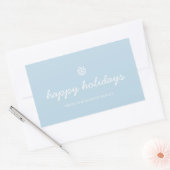Rectangulaire Sticker de vacances - heureux vacances bleu (Enveloppe)