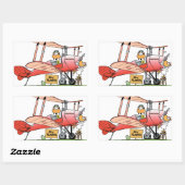 Rectangulaire Sticker de vol de marbre Ding Duck Joy (Feuille)