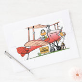 Rectangulaire Sticker de vol de marbre Ding Duck Joy (Enveloppe)