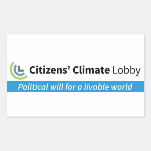 Rectangulaire Sticker de volonté politique (Devant)