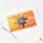 Rectangulaire Sticker de Yoga Insight Lotus Ajna Chakra "Third E (Enveloppe)