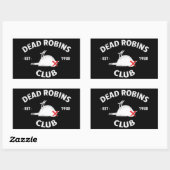Rectangulaire sticker Dead Robins Club (Feuille)