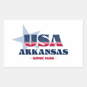 Rectangulaire Sticker d'État de l'Arkansas (Devant)