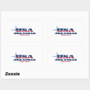 Rectangulaire Sticker d'État de l'Arkansas