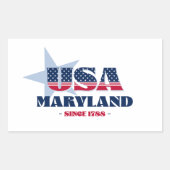 Rectangulaire Sticker d'état du Maryland My Home (Devant)