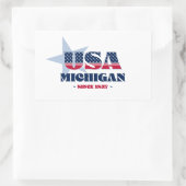 Rectangulaire Sticker d'état du Michigan My Home (Sac)
