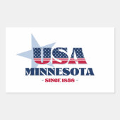 Rectangulaire Sticker d'état du Minnesota (Devant)