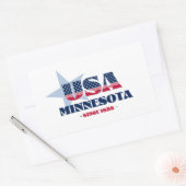 Rectangulaire Sticker d'état du Minnesota (Enveloppe)