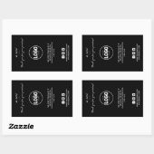 Rectangulaire Sticker d'expédition tendance du logo de Merci (Feuille)