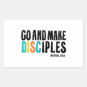 Rectangulaire Sticker DGD "Go and Make Disciples" (Devant)
