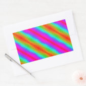 Rectangulaire Sticker Diagonal Glow Rainbow (Enveloppe)