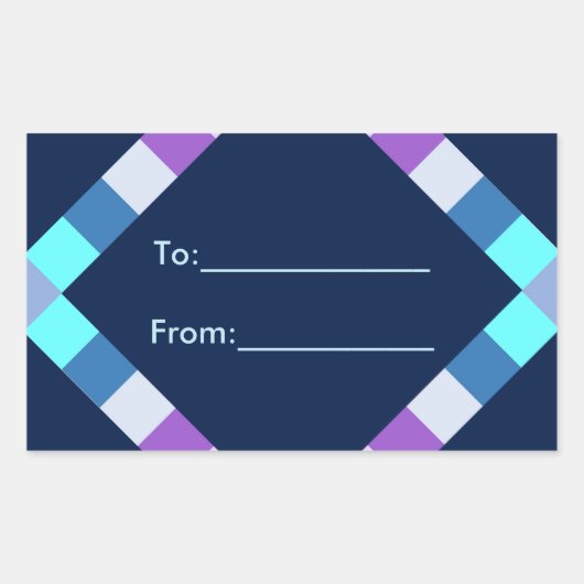 Rectangulaire Sticker Diamond (Devant)