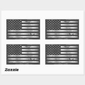 Rectangulaire Sticker Distressed American Flag II (Feuille)