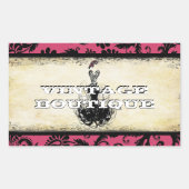 Rectangulaire Sticker Diva Mode Orange Retro Dots (Devant)