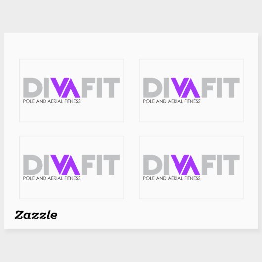Rectangulaire Sticker DivaFit (Feuille)