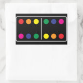 Rectangulaire Sticker Double Rainbow Domino (Sac)