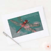 Rectangulaire Sticker dragonfly brillant (Enveloppe)