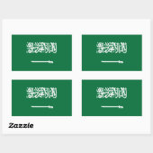 Rectangulaire Sticker Drapeau Arabie Saoudite (Feuille)